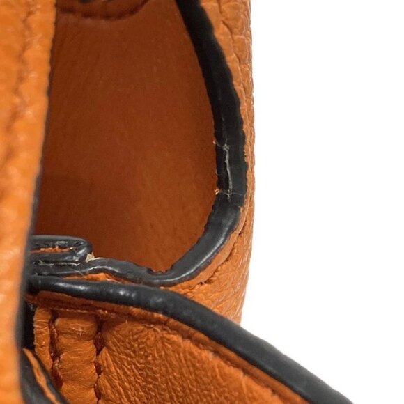 PRADA Triangle Logo Orange Leather Tote Bag 1353-041925 - Picture 10 of 14